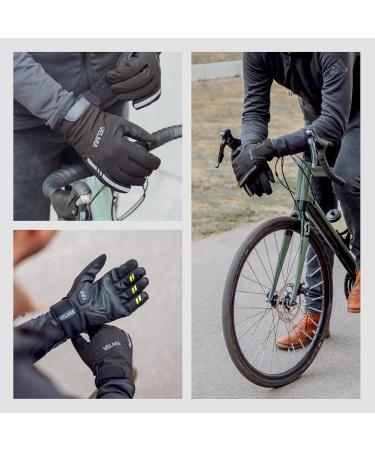 VELMIA Waterproof Winter Cycling Gloves for Men & Women | Warm Outdoor Sports Running Gloves - Buy Online on GoSupps.com