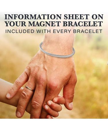 MAGNETJEWELRYSTORE 2-Tone Stainless Steel Magnetic Therapy Bracelet - Small Size 6-6.5 - Buy Online on GoSupps.com