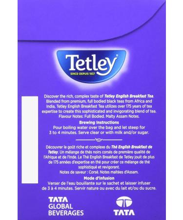 Tetley Tea Orange Pekoe 300 Count & English Breakfast Black Tea - 60 Tea Bags 189 Grams Contains Caffeine - Buy Online on GoSupps.com