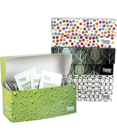 Flents Wipe N Clear Lens Wipes - 25 Count Streak-Free & Anti-Fog Cleaning Cloths for Glasses Sunglasses & Camera Lenses - Portable Individually Wrapped Assorted Patterns - Buy Online on GoSupps.com