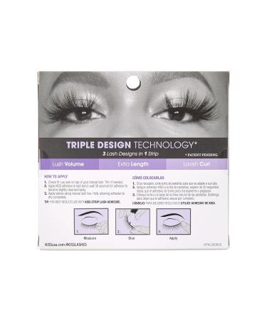 KISS Lash Couture Triple Push-Up False Eyelashes - Halloween 02 | Contact Lens Friendly Easy to Apply Reusable Strip Lashes | Shop Internationally - Buy Online on GoSupps.com