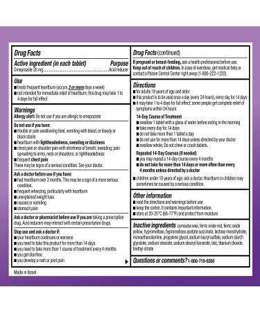 Amazon Basic Care Omeprazole 20mg Tablets - 42 Count | Acid Reducer for Frequent Heartburn - Buy Online on GoSupps.com