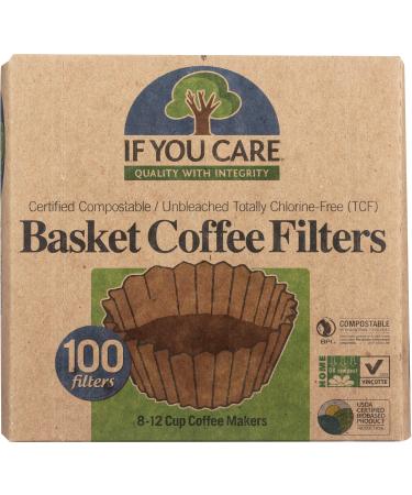 If You Care Coffee Filter Baskets ( 1x100 CT ), Fits 8-12 Cup Drip Coffee Makers