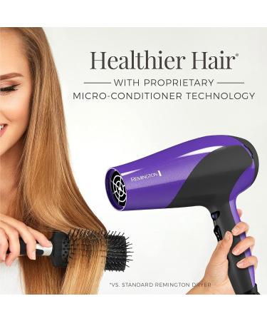 Remington Damage Protection Hair Dryer | Ceramic Ionic & Tourmaline Technology | 3 Piece Set - Purple - Buy Online on GoSupps.com