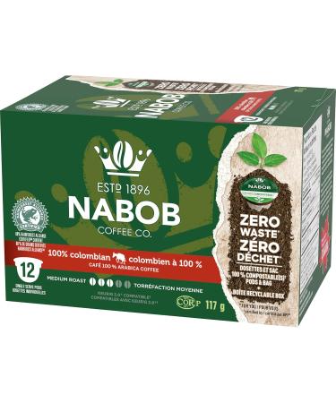 Nabob 100% Colombian Coffee 100% Compostable Pods 117g (6 Boxes of 12 Pods) 100 % Colombian 12 count (Pack of 6) - Buy Online on GoSupps.com