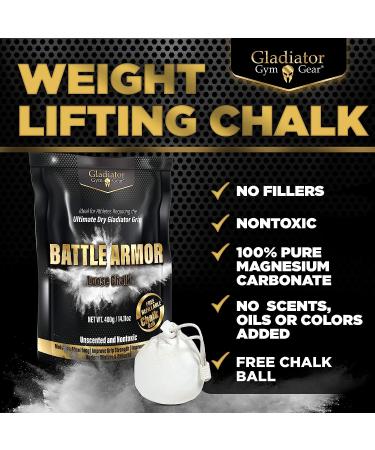 400g Refillable Gym Chalk Ball for Weightlifting & Climbing | 14oz Magnesium Carbonate Powder for Dry Hands & Pole Grip - Buy Online on GoSupps.com