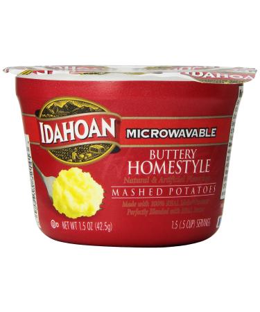 Idahoan Mashed Potatoes, Buttery Homestyle, 1.5 Ounce (Pack of 12) Buttery Homestyle 1.5 Ounce (Pack of 12)