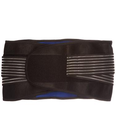 New Deluxe Neoprene Double Pull Lumbar Lower Back Support Brace Exercise Belt (L (90-104Cm))