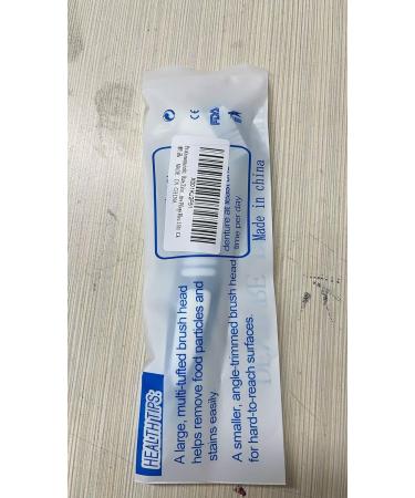 Presswent Toothbrush for Dentures & Dental Care | Multi-layered Bristles for Effective Cleaning | Prosthetic Toothbrush - Blue - Buy Online on GoSupps.com