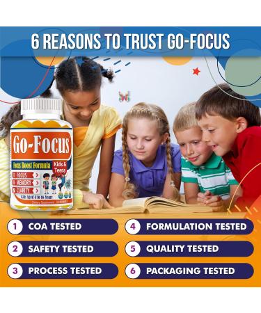 BrightKids Brain Supplements for Memory and Focus Omega 3 & DHA Focus Gummies for Kids Memory Booster Focus Supplement for Kids & Teens- Low-Sugar Natural Fruit Flavor 60 Gummies - Buy Online on GoSupps.com