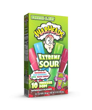 Warheads  Fat Free Freezer Pops  Assorted Flavors  Extreme Sour  12 Boxes 10 - 1 oz pops per box 1 Ounce (Pack of 120) - Buy Online on GoSupps.com