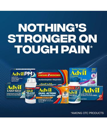 Advil Dual Action Back Pain Caplets - 144 Count for 8 Hours Relief - Buy Online on GoSupps.com