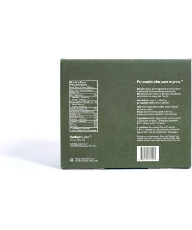 Herbert Labs Clarify Dandelion Sparkling Phytotonic - Organic and Plant Based Beverage for Immunity and Digestion with Organic Fermented Dandelion and Ginger (One Bottle) - Buy Online on GoSupps.com