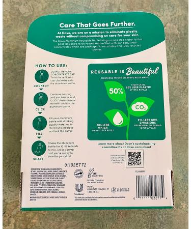 Dove Body Wash Concentrate with Reusable Bottle - Eco-Friendly Shower Solution - Buy Online on GoSupps.com