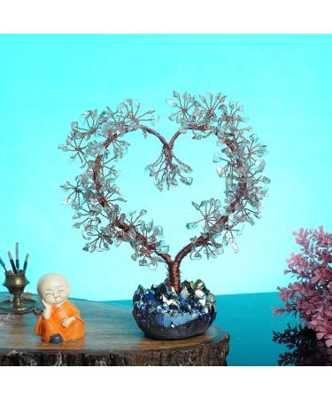 Smoked Quartz Heart-shaped Bonsai Tree | Healing Crystals Room Decor & Meditation Accessories - Buy Online on GoSupps.com