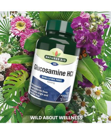 Natures Aid Glucosamine HCl 1000mg Vegan Shellfish-Free Tablets - 90ct - Buy Online on GoSupps.com
