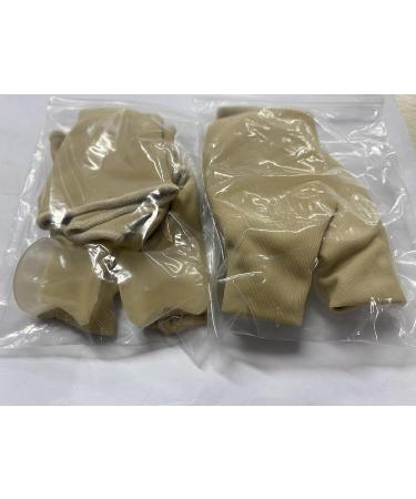 Valgus Correction Rail & Hallux Valgus Toe Separator Set - Bunion Corrector Socks & Big Toe Strap - Premium 2 Pair Beige - Buy Online on GoSupps.com