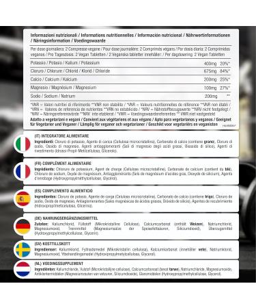 Electrolyte Tablets 1575mg | 240 Vegan Tablets with Potassium Chloride Calcium Magnesium & Sodium | Keto Electrolyte Powder Alternative | by Horbaach - Buy Online on GoSupps.com