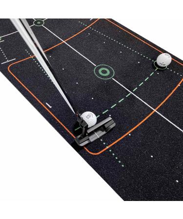 WELLPUTT 13ft Black Golf Putting Training Mat - Improve Your Putting Skills Easily - Buy Online on GoSupps.com