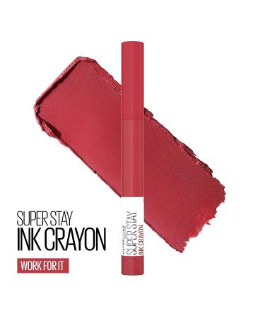 Maybelline Super Stay Ink Crayon Matte Lipstick in Work for It | Longwear Makeup, 0.04 oz - Buy Online on GoSupps.com