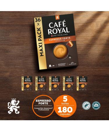 180 Aluminium Capsules - Caf Royal Pro | 5 x 36 - Compatible with Nespresso * Alu Coffee Machines for Home Use - Strong Espresso Flavor - Buy Online on GoSupps.com
