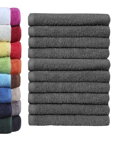Naturemark 10 Pack Washyer |100% cotton |Frottier Seil flap |Size 30 x 30 cm |Frotee soap towels in the 10 pack Color: anthracite gray 10 pack 30 x 30 cm anthracite gray