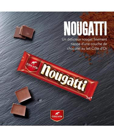 C te d'Or Nougatti - Milk Chocolate Nougat Bar - 100% Sustainable Cocoa - Display of 24 individual bars (30 g) - Buy Online on GoSupps.com
