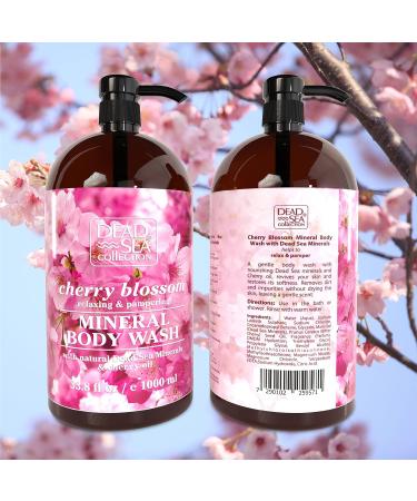 Dead Sea Collection Cherry Blossom Body Wash - Pack of 2 (67.6 fl. oz) | Cleanses and Moisturizes Skin with Natural Minerals and Vitamins | for Women and Men - Buy Online on GoSupps.com