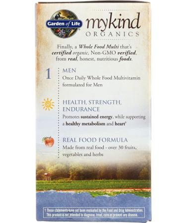 Garden of Life Organic Men's Once Daily Multi 72 CT - Mykind Formula - Buy Online on GoSupps.com
