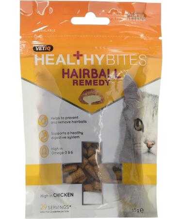 VetIQ Healthy Bites Hairball Remedy For Cats and Kittens 65g - Pack of 8 & Healthy Bites Breath & Dental For Cats & Kittens 65g - Pack of 8 + Breath & Dental For Cats - Pack of 8 - Buy Online on GoSupps.com