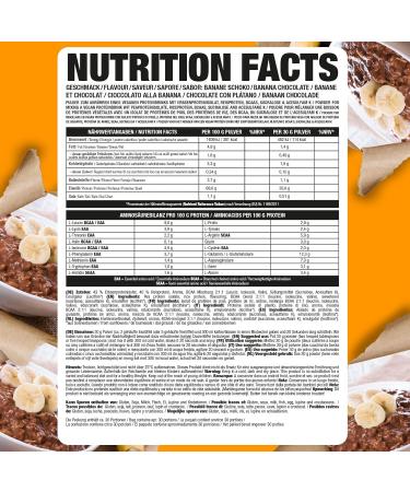 Veggy+ Vegan Protein Powder (Banana Chocolate) - 900g Rice & Pea Protein Shake with BCAAs | 70% Protein for Plant-Based Nutrition - Buy Online on GoSupps.com