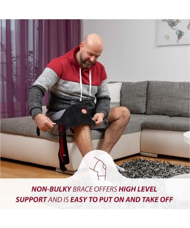KARM Kniebandage XXL/XXXL - Extra Wide Knee Joint Support for Overweight Thick Thighs | Large Size Orthosis for Men & Women (Black) - Buy Online on GoSupps.com