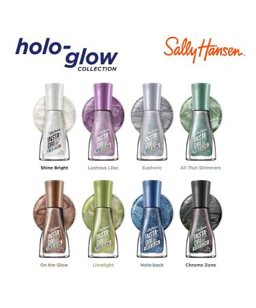 Sally Hansen Insta-Dri Holo-Glow Lustrous Lilac Nail Polish - Quick Dry Long Lasting Metallic Purple | 0.3 Fl Oz - Buy Online on GoSupps.com
