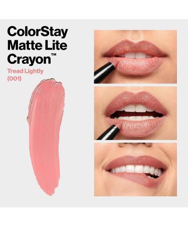REVLON ColorStay Matte Lite Lipstick with Built-in Sharpener - Smudgeproof, Water-Resistant, Non-Drying - 001 Tread Lightly - Buy Online on GoSupps.com