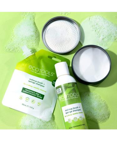 EcoTools Makeup Brush Cleaner - Hypoallergenic & Fragrance Free Cleansing Shampoo, 3.4 fl oz (2 Pack) - Travel Size - Buy Online on GoSupps.com