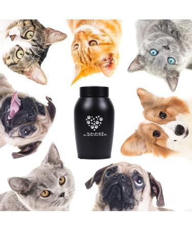 Youdear Service Pet Cremation Urns Pet Urns for Dog and Cat Ashes Paw Print Keepsake Urns Pet memorial Urn Dog urns for ashes Cat urns for Ashes (medium black) M Black - Buy Online on GoSupps.com