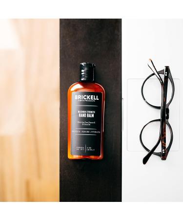 Brickell Men's Maximum Strength Hand Lotion - Natural & Organic, Fast-Absorbing with Vitamin E, Shea Butter, and Jojoba - Unscented 4 Fl Oz - Buy Online on GoSupps.com