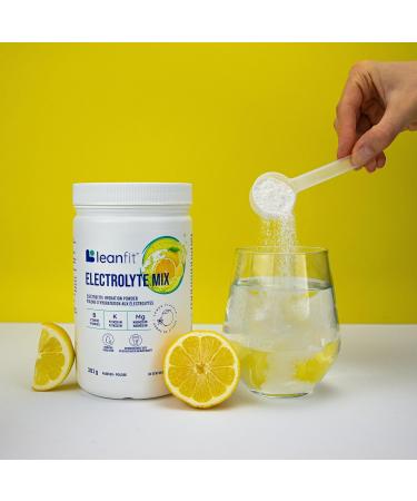 LEANFIT ELECTROLYTE MIX Citrus Lemon Electrolyte Hydration Powder Drink Mix Non GMO Vegan Gluten-Free 30 servings 381g tub - Buy Online on GoSupps.com