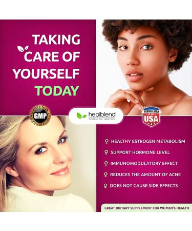 Healblend DIM Ultra 350mg Supplement with Bioperine for Hormone Balance & PMS Relief - 60 Capsules - Buy Online on GoSupps.com
