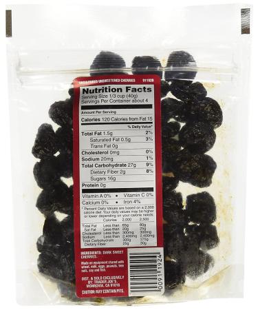 Trader Joe's Unsweetened Dark Sweet Cherries Dried Fruit 6 oz - Unsulfured, No Additives - Buy Online on GoSupps.com