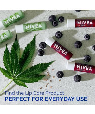 NIVEA Vegan Lip Care Acai Seed Oil & Shea Butter Lip Balm Stick 0.17 Oz (Pack of 4) - Buy Online on GoSupps.com