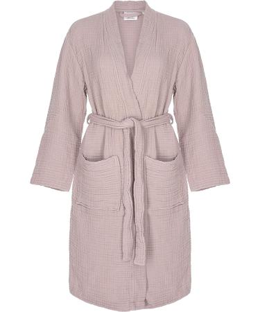 Sustainable Life Turkish Cotton Bathrobe - Dried Rose L-XL - Buy Online on GoSupps.com