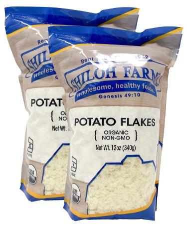Shiloh Farms Organic Potato Flakes 12 ounce - 2 pack - Non GMO Kosher Product of USA