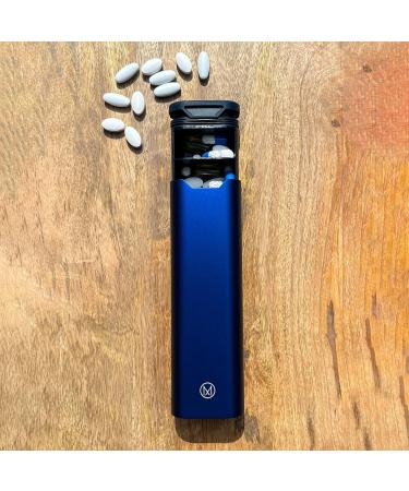 Premium Metal 7 Day Pill Box Organizer by Mannox - Navy Blue - Buy Online on GoSupps.com