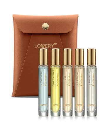 Unisex Mini Perfumes for Women Perfume Gift Set Fragrance for Men Cologne - 5 Assorted Woody Floral Women's Fragrances & Men's Fragrances Perfume Set 10ml Large Bottle Samples Eau de Toilette Parfum 5 Mens Samplers