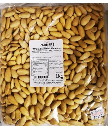 Parkers Whole Blanched Almonds 1kg - Buy Online on GoSupps.com