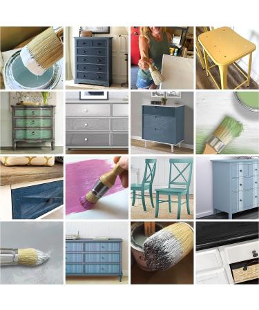 Vintage Tonality Chalked Paint Brush Set - 3 Brushes with Natural Boar Hair Bristles for Furniture, Clear Wax, Stencil & Milk Paint - Buy Online on GoSupps.com