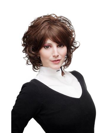 WIG ME UP Women s wig extravagant & super sexy styled wildly wavy parting brown streaked 1262-4/30