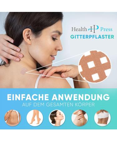 Health Press Grid Tape Cross Tape Type B - 120 Pieces Acupressure/Acupuncture Patch with E-Book Instructions for Optimal Health - Buy Online on GoSupps.com