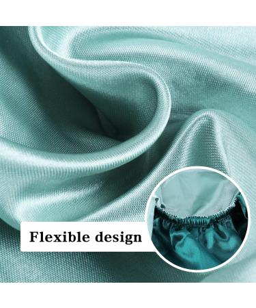 WEIPAO Silk Satin Bonnet - Reversible Double-Sided Sleep Cap for Curly Hair - DarkGreen+LightGray - Buy Online on GoSupps.com